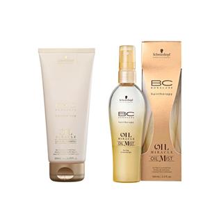Shampoo Leve e Spray de Brilho Oil Miracle Nutrição e Brilho Capilar - Branco