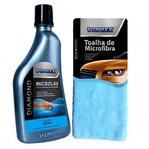Shampoo Limpador de Microfibra Microlav Toalha Absorvente - Vonixx