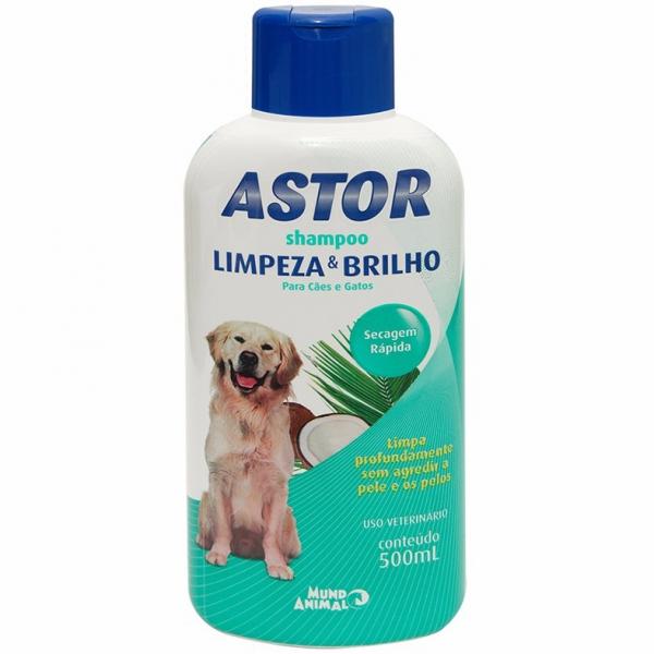 Shampoo Limpeza e Brilho Astor Cães e Gatos 500ml
