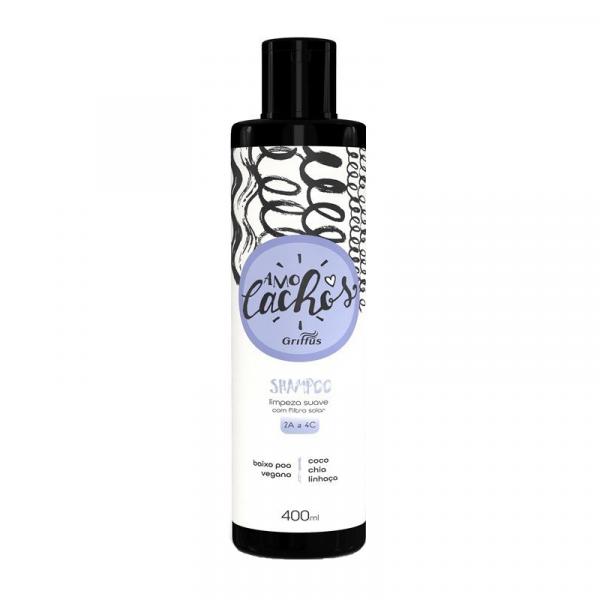 Shampoo Limpeza Suave Coco, Chia e Linhaça Amo Cachos Griffus 400ml