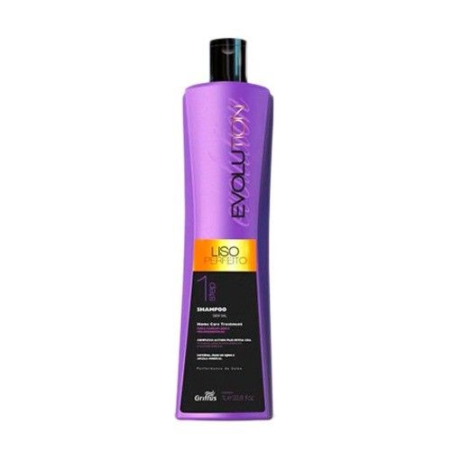 Shampoo Liso Perfeito 1l Evolution Selagem Nutrição Griffus Gf-0164