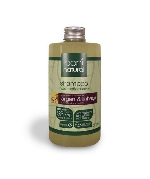 Shampoo Low Poo Boni Natural Sem Sulfato, Argan e Linhaça 500ml