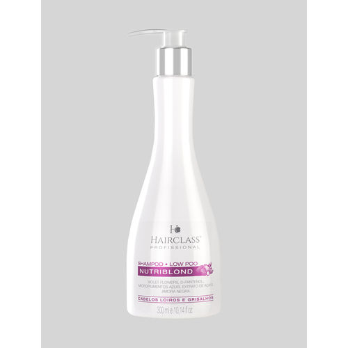 Shampoo Low Poo HairClass Nutriblond - 300ml - Indicado para Cabelos Loiros, Grisalhos e Descoloridos