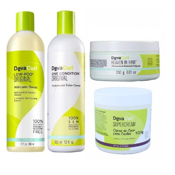 Shampoo Low Poo, One Condition, SuperCream e Heaven In Hair - Deva Curl