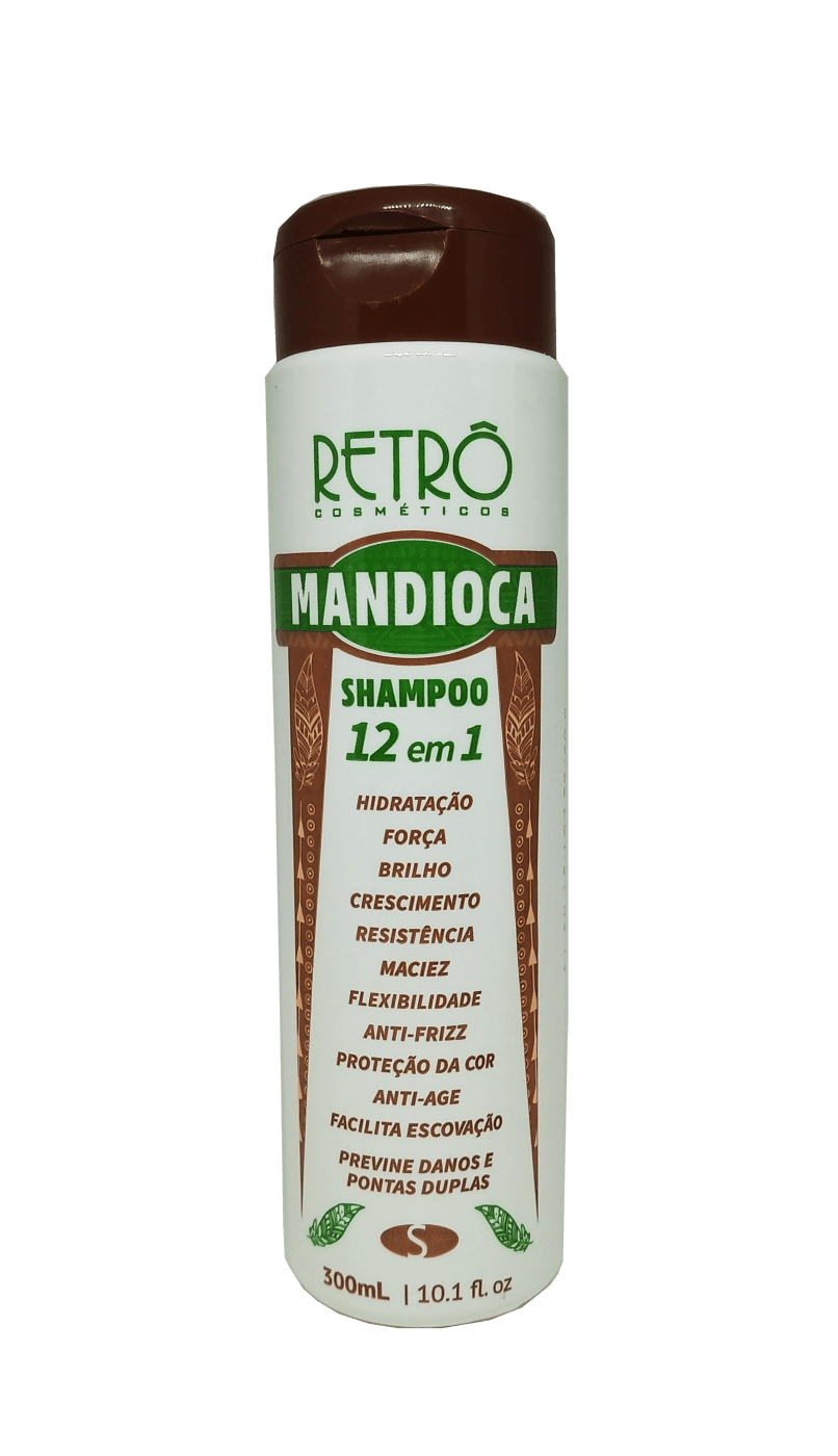 Shampoo Mandioca 12 em 1 Retrô Cosméticos 300ml