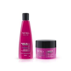 Kit Shampoo + Máscara Hidratante Munila Energize Nano Oil Repair