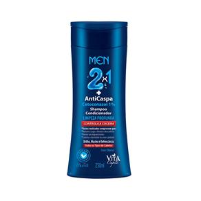 Shampoo Masculino Anticaspa 2 em 1 Limpeza Profunda 250ml