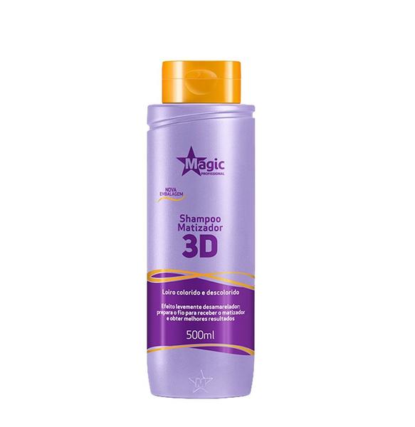 Shampoo Matizador 3d Loiro Colorido e Descolorido 500ml - Magic Color