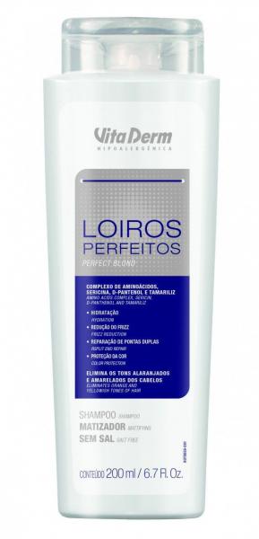 Shampoo Matizador Loiros Perfeitos Vita Derm 200 Ml