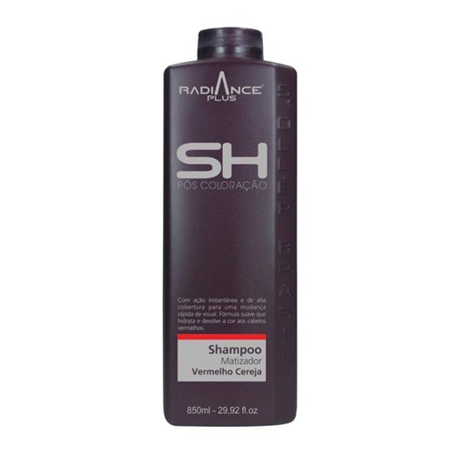 Shampoo Matizador Radiance Plus Vermelho Cereja 850ml - S'oller Brasil
