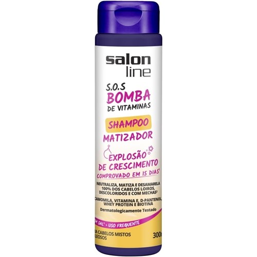 Shampoo Matizador Salon Line S.O.S Bomba Mistos a Óleosos 300Ml