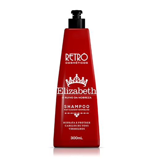 Shampoo Matizador Vermelho Elizabeth Red Retrô Cosméticos 300ml