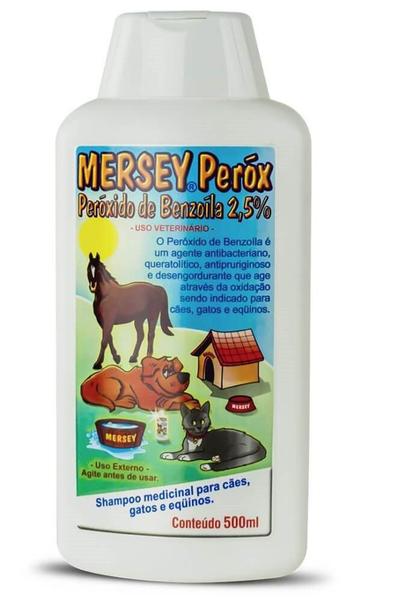 Shampoo Mersey Peróx Cães, Gatos e Equinos 500 Ml