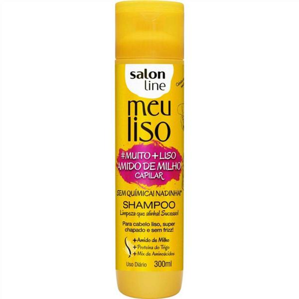 Shampoo Meu Liso Muito+liso Salon Line 300ml Amido de Milho