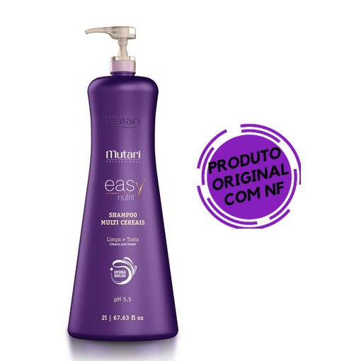Shampoo Multi Cereais EasyNutrit Hidra Brilho - Mutari Professional - 2000mL