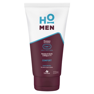 Shampoo Multifuncional 3 em 1 Comfort Ho Men 200ml - Davene