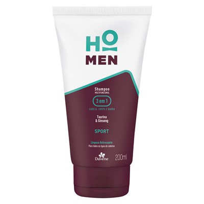 Shampoo Multifuncional 3 em 1 Sport Ho Men 200ml - Davene