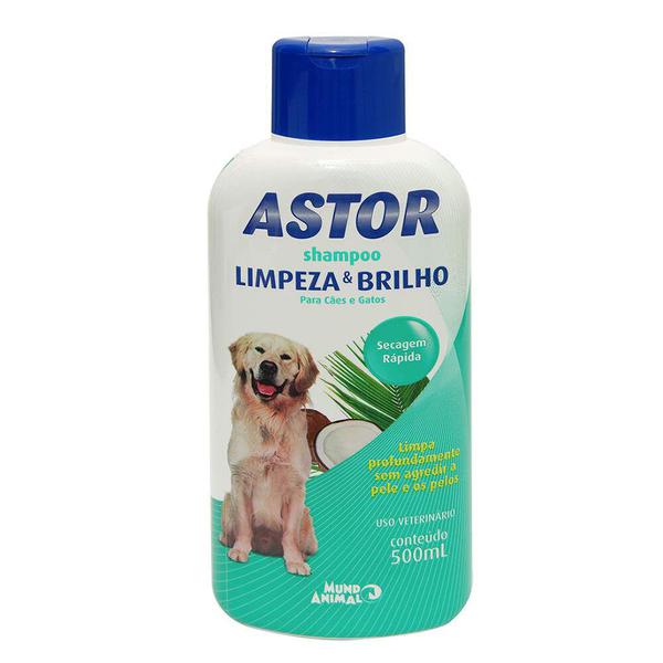 Shampoo Mundo Animal Cães e Gatos Astor Limpeza e Brilho - Mundo Animal / Astor