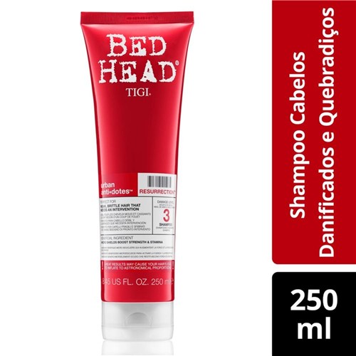 Shampoo Nível de Dano 3 Bed Head Tigi Urban Anti+Dotes Ressurection 250ml