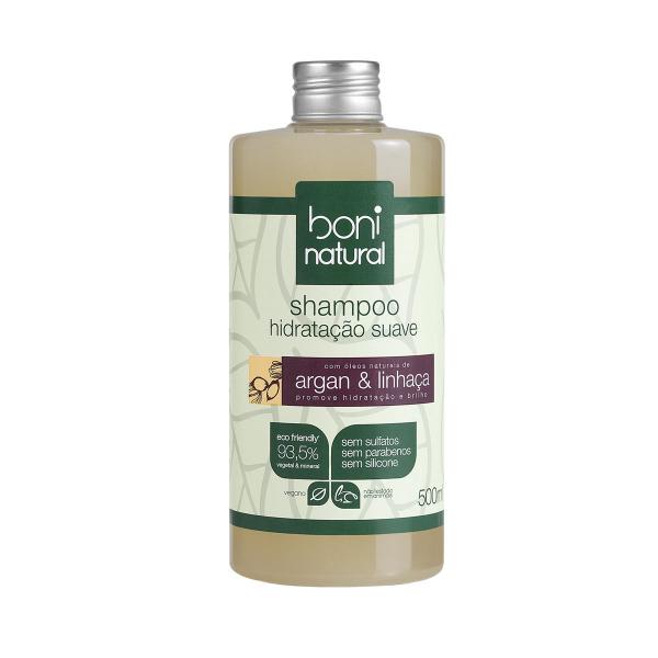 Shampoo Natural Argan e Linhaça 500ml - Boni Natural