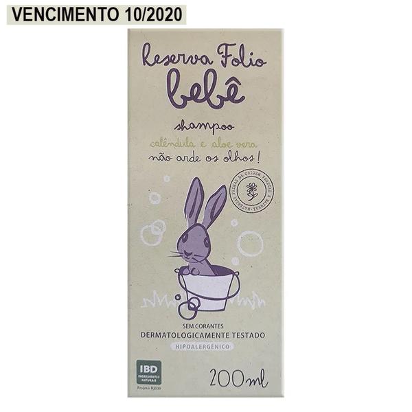 Shampoo Natural de Calêndula e Aloe Vera para Bebê 200ml (34330) Venc.10/20 - Reserva Folio