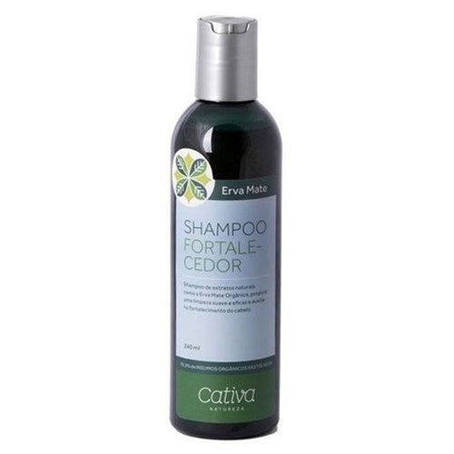 Shampoo Natural e Vegano Cativa Natureza Erva Mate Fortalecedor 240 Ml
