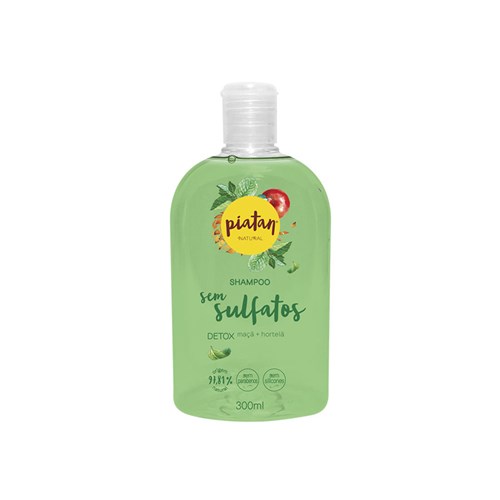 Shampoo Natural Piatan Detox 300Ml Sem Sulfatos