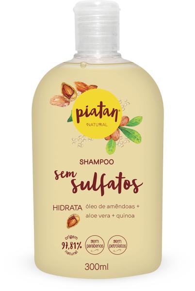 Shampoo Natural Vegano Piatan Hidrata 300ml SEM SULFATOS