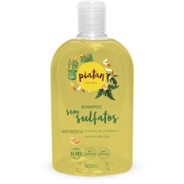 Shampoo Natural Vegano Piatan Refresca 300ml SEM SULFATOS - Piatan Natural