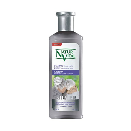 Shampoo Naturaleza Y Vida Silver Cabellos Blancos Y Grises 300 Ml