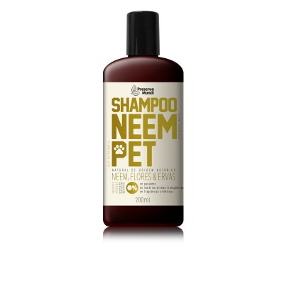 Shampoo Neem para Animais Natural e Vegano Preserva Mundi 200 Ml