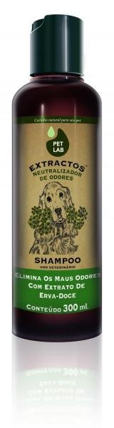 Shampoo Neutralizador de Odores para Cães - Erva Doce PetLab Extractos 300 Ml