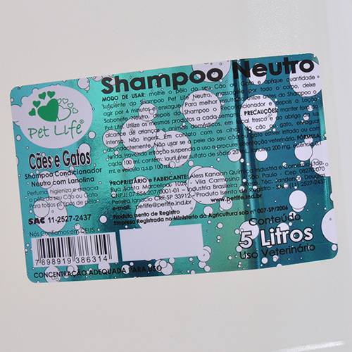 Shampoo Neutro 5 Litros - Pet Life