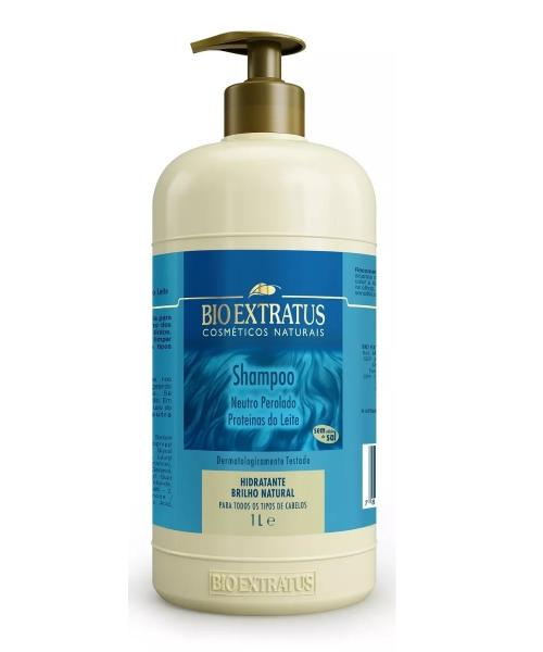 Shampoo Neutro Perolado com Proteínas do Leite 1 Litro - Bio Extratus