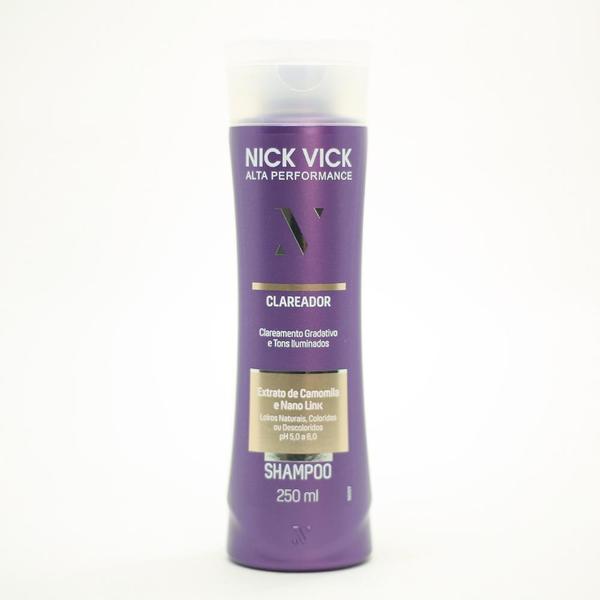Shampoo Nick Vick Alta Performance Clareador 250ml - Nick Vick