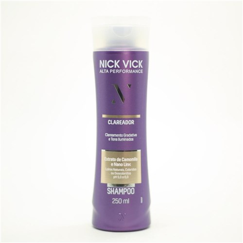 Shampoo Nick Vick Alta Performance Clareador 250Ml