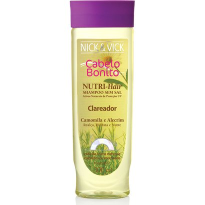 Shampoo Nick & Vick Nutri-Hair Clareador Camomila e Alecrim 300ml