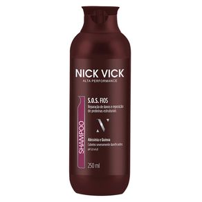 Shampoo Nick & Vick PRO-Hair S.O.S Fios Abssinia e Quinoa Reconstrutor 250ml