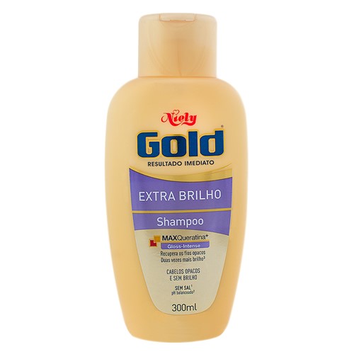 Shampoo Niely Gold Extra Brilho Sem Sal com 300ml