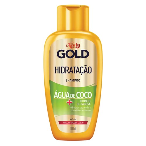 Shampoo Niely Gold Hidratação Milagrosa Água de Coco 300ml
