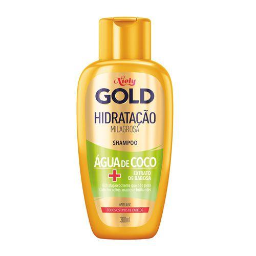 Shampoo Niely Gold Hidratação Milagrosa Água de Coco