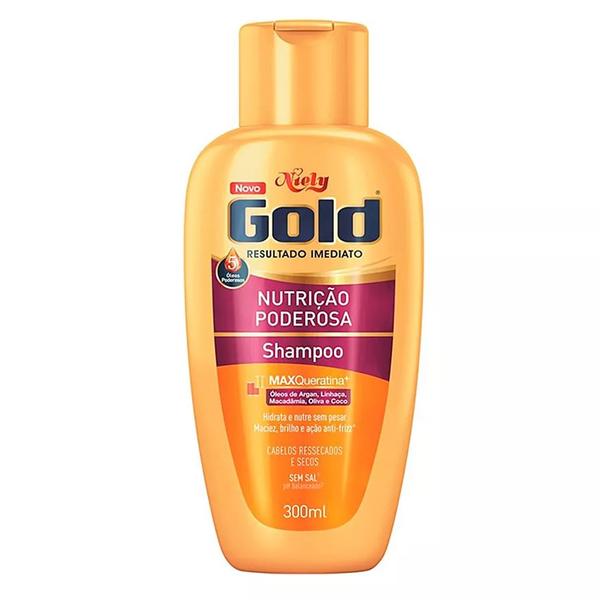 Shampoo Niely Gold Sem Sal Nutrição Poderosa 300ml