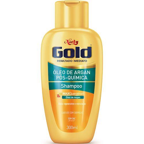 Shampoo Niely Gold Sem Sal Pós Química 300 Ml