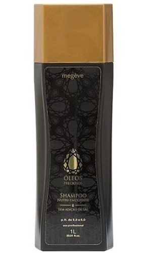 Shampoo Nutri-Emoliente Óleos Preciosos Megève - 1 L Caixa com 6 Unida...