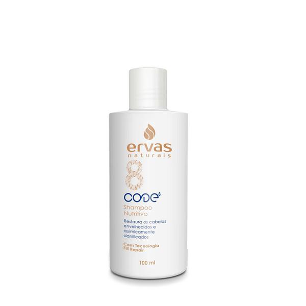 Shampoo Nutritivo Code 8 100ml - Ervas Naturais