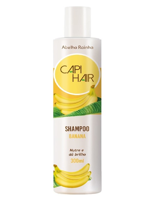 Shampoo Nutritivo de Banana Capi Hair Abelha Rainha 300Ml