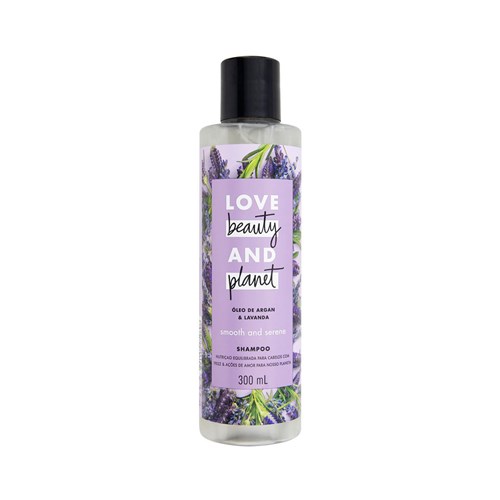 Shampoo Óleo de Argan & Lavanda Love Beauty & Planet Smooth And Serene Frasco 300Ml