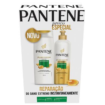 Shampoo Pantene Restauração 200ml + Creme para Pentear 240g