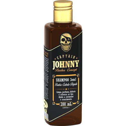 Shampoo para Barba Captain Johnny 3 em 1