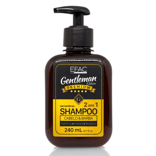 Shampoo para Cabelo e Barba 2 em 1 Gentleman Edition Premium 240ml